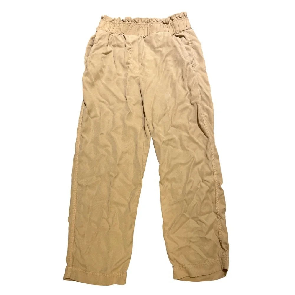 Aritzia The Group Babaton Pants‎ Women's Sz M Khaki Casual Elastic Waist Pockets
